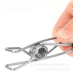 40 stuks - Clips - Metalen clips - Metalen wasknijpers - Roestvrijstalen wasklemmen - RVS - Roestvrij en super stevig - Knijpertjes voor Kaarten of Foto's — thumbnail 2