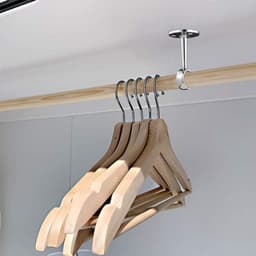 Allecto Premium - 4 stuks Roestvrijstalen Garderobe Buisflens Stanghouder Steun met Schroef en Uitbreidingstube voor Droogrek Garderobe Keukenkast (22mm Zilver) — thumbnail 2
