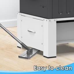 Wasmachine opbouwmeubel met lade - 32.5 cm hoog - Wasmachine Verhoger - Wasmachine Sokkel - Wit — thumbnail 2