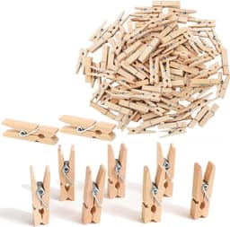 ByShane - Houten Mini Kledingknijpers 100 Stuks Decoratieve Houten Knijpers voor Foto's, Wasknijpers, DIY Projecten — thumbnail 1