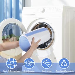 Waszak Schoenen - Schoen Wasmachine Tassen 2-Pack – 360° Pluizige Vezel Reiniging – Trainer Wastas met Verborgen Rits – Herbruikbare Schoen Reinigingszak — thumbnail 2