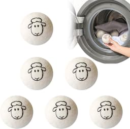 6 stuk(s) XL Drogerballen(7cm) - Droogballen van 100% schapenwol - Verkorte droogtijd - Energiebesparende wasbollen - Herbruikbare wasdrogerballen — thumbnail 2