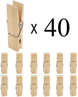 Grote houten wasknijpers - stevig en betrouwbaar - 40 stuks — thumbnail 5