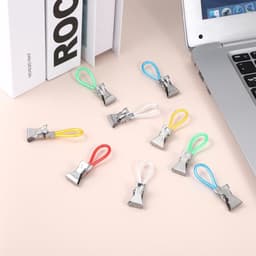 10 stuks metalen clips - theedoekclips - metalen hangende handdoekenclips - veelkleurige keukenhanddoekhangclips - voor thuis/ keuken/ badkamer/ kasten - Willekeurige kleur — thumbnail 4