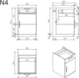 Wasophoogte® Wasmachine Kast Singapore - Wasmachine verhoger - Wasmachine ombouw - 700(D)*2530(B)*2350(H) mm - Wit — thumbnail 5