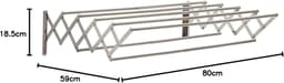 Famanu - Opvouwbare Kleding Airer Wandmontage Kleding Rail Intrekbare Handdoekhouder Badkamer Handdoekenrek Uitschuifbare Kleding Droogrek Indoor — thumbnail 1