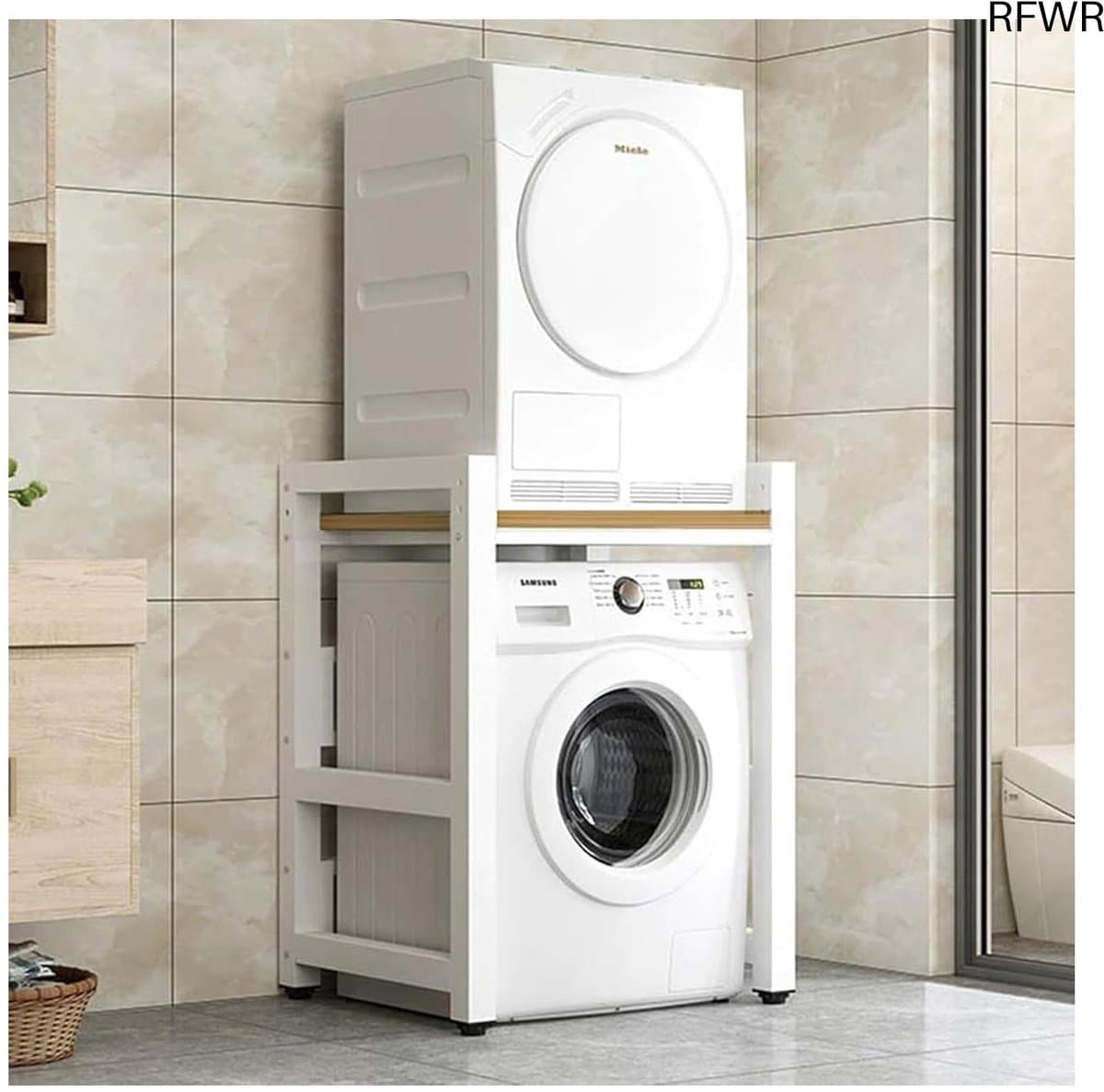 RFWR® Stapelbare wasmachine en droger kast met verstelbare hoogtes — afbeelding 1