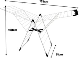 Tancarville Droogrek - 32 m - Inklapbaar Wasrek - wit — thumbnail 2
