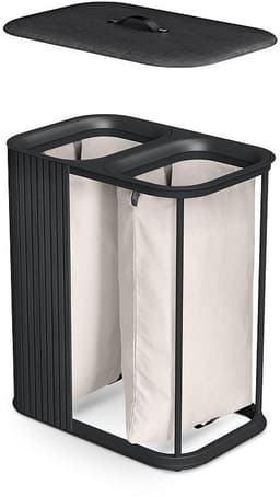Joseph Joseph Tota Luxe 90L Wasmand Zwart, 2 compartimenten — thumbnail 2