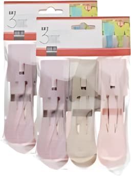 Gerimport handdoek knijpers - 6 stuks - pastel tinten - 8 x 6 x 12 cm - kunststof — thumbnail 1