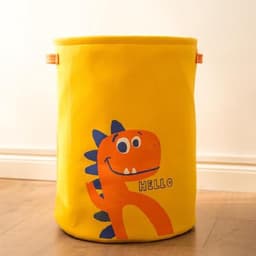 TDR - Opvouwbare wasmand -dinosaurus design -speelgoed mand - opberg mand-Met handvat -geel 35 * 45cm — thumbnail 5