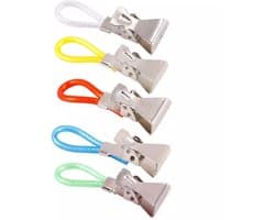 Gadgetpoint - Handdoekknijpers - Knijpers - Haakjes - 1 set = 5 stuks - 5 kleuren