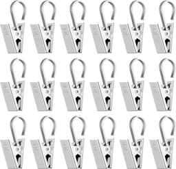60 x gordijnclips, metalen klemmen met haken voor gordijnen, lichtketting, foto (herbruikbaar) — thumbnail 1