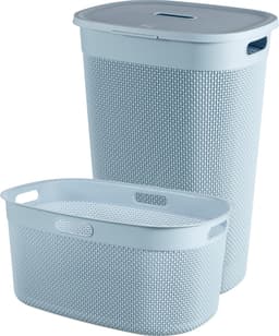 Curver Filo Wasmand met deksel 55L + Wasmand 45L - Blauw — thumbnail 1