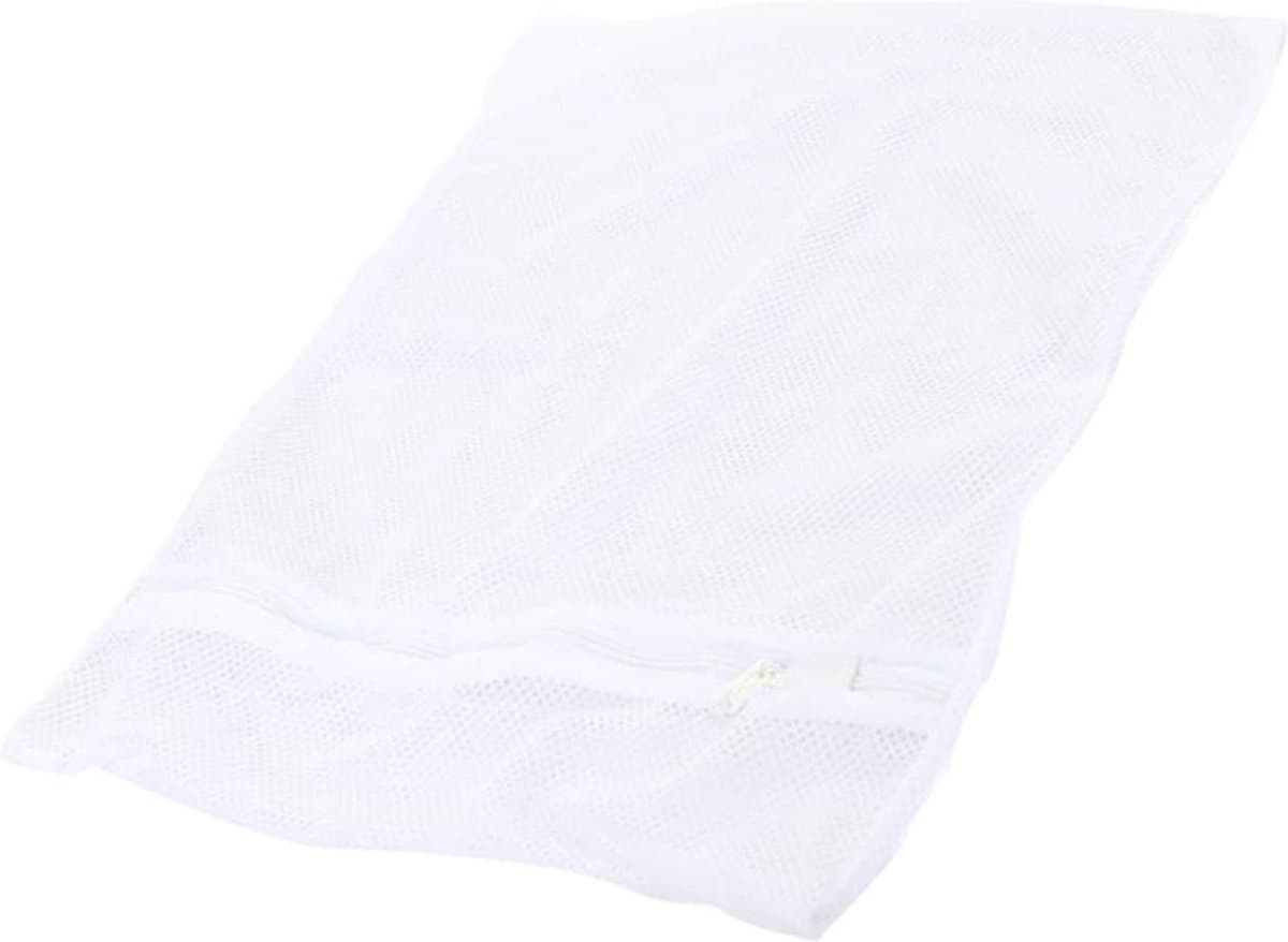 Caresse lingerie wasnetje met rits - wit - 30x40cm — afbeelding 1