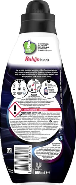 Robijn Klein & Krachtig Wasmiddel Black Velvet 665 ml — thumbnail 2