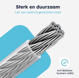 ENISTO® Waslijn - Uittrekbare waslijn - Enkele lijn - 4,2 meter - Wit - Alternatief droogrek - Wanddroogrek - Waslijndraad uittrekbaar - Roldrooglijn - Wasdraad - Ruimtebesparend - Met of Zonder boren — thumbnail 5