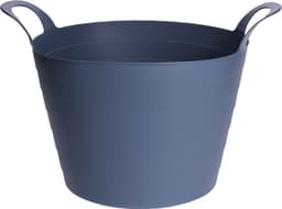 Excellent Houseware Flexibele emmers/wasmanden - 2x stuks - 30L - blauw - kunststof — thumbnail 2
