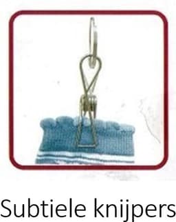 Droogcarrousel met knijpers - Droogrek sokken - Wasrekje - Kaartenhouder - Riemenhanger - Sierradenhouder - Kerstkaartenhouder - Tekeningen ophangen - Babykamer decoratie - Stropdashanger - 16 knijpers - RVS — thumbnail 3