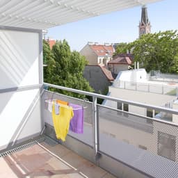 droogrek hangend - 4 m drooglengte - radiator - verwarming - balkon - metaal - wit — thumbnail 3