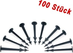 Intirilife grondanker kunststof zwart - 100 stuks grondanker onkruidvlies bevestiging grondnagel grondbeugel — thumbnail 2