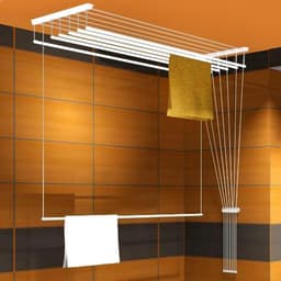 Premier Linens Plafond Droogrek Hangend 6 stangen van 110cm – Droogrek balkon – Wasrek hangend - Ruimtebesparend — thumbnail 4