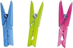 Wasknijper klein van kunststof 24 stuks, plastic, meerkleurig, 16 cm — thumbnail 2