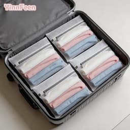 Waszakken Set van 6 - Herbruikbare Waspnetten met Ritssluiting voor Ondergoed, Beddengoed en Reisaccessoires in 4 Maten — thumbnail 2