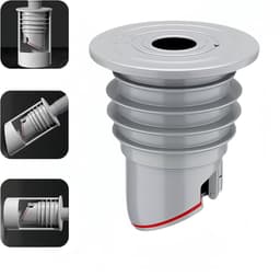 Afvoerplug afdekking vloer - Rioolafdichtingen - Siliconen - 45-50 cm - Vloerafvoer - Afvoerbuis afdichting - Anti-geur afvoerafdichting - Voor thuis, keuken en badkamer - Grijs — thumbnail 4