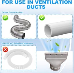 Adapter voor Airconditioner Raam, SGZIOO Afvoerslang Raamdoorvoering, voor Ø 130-150mm Diameter Afvoerslang, Raamslang voor Mobiele, Auto Airconditioner, Droger — thumbnail 3