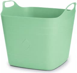 Excellent Houseware Flexibele emmer - 3x - groen - 15 liter - kunststof - vierkant - 30 x 29 cm — thumbnail 2