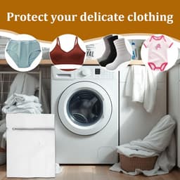 Wasnet, waszakken, 8 stuks, 30 x 20 cm, waszakken voor wasmachine, duurzame waszakken voor blouses, beha's, ondergoed, sokken — thumbnail 3
