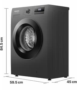 Heinner HWM-HME612IVSMTGA+++ Slim Wasmachine – 6 kg – 1200 RPM – Energieklasse A – Inverter Motor – 15 Programma’s – Stoom – 15 Min Snelprogramma – Digitaal Display – Kinderslot – Titaniumgrijs — thumbnail 4