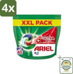 Ariel – 4in1 Pods – Ultra Vlekverwijderaar – 65 wasbeurten - Voordeelverpakking - 4 stuks - Krachtige waspods - 4in1 pods — thumbnail 1