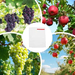 Fruitzakken voor bomen - Vlies beschermzakken - Oogst beschermen - Geïntegreerd trekkoord - 100 stuks - Wit — thumbnail 3