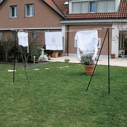 Buitenwaslijn - Droogrek - Kleding Drogen - Stevig Stalen Frame - 59 cm Breed - Groen — thumbnail 2