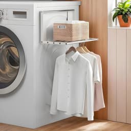 Magnetische Wasmachine Organizer - Wasmachine Plank - Ruimte Organiseren - Verstelbare Dubbellaags - 90-65x225x235cm - Zwart — thumbnail 4