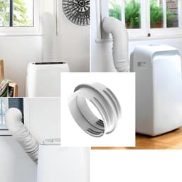 130/150mm Universele Airco Slang Koppeling | 17x17cm Hitbestendige Adapter Met Luchtdichte Afdichting | 5.9 Inch Verlengstuk Voor Mobiele Airco Uitlaat | Ventilatieleiding Raamunit Accessoire | Eenvoudig Te Monteren Zonder Gereedschap| Cyslmuk® — thumbnail 2