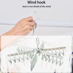 Dailygoods- Droogrek 365° draaibaar - Sokkenstandaard met 36 clips - Opvouwbaar - Multidirectionele sokkendroger - Ideaal voor ondergoed - Vrije luchtcirculatie - Sokkenrek — thumbnail 5