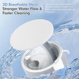 Dailygoods- Schoenreinigingszak 360° rondomreiniging - Waszak voor schoenen - Herbruikbare waszak - 3D-netweefsel - Chenille-vezels - Effectieve vlekverwijdering — thumbnail 3
