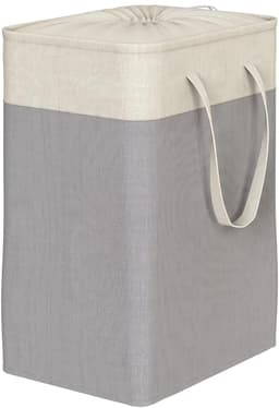 Dailygoods- Wasmand 100L - Wasmand met Deksel - Wasmand 3 Vakken - Wasmanden - Opvouwbaar - Duurzaam Katoen — thumbnail 1