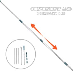 Dailygoods- Kledingstang Uittrekbaar - Kledingroede - Waslijnstang - Beugelgrijper - Duurzaam Materiaal - Praktisch Hulpmiddel - Waslijn — thumbnail 4