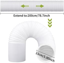 Dailygoods- Afvoerslang 150 mm - Flexibele Ventilatieslang - Airco/Afzuigslang - Droger/Wasdroger - Lichtgewicht/Duurzaam - Robuuste Constructie — thumbnail 4