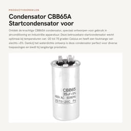 Dailygoods - Condensator - CBB65A - Startcondensator voor airconditioning - 450V - 35UF - Waterdicht en betrouwbaar - Ideaal voor industriële apparatu... — thumbnail 1