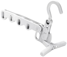 Dailygoods- Droogrek Stevig - Opvouwbaar - Draagbaar - 5 Ophanggaten - Voor Over de Deur - Duurzaam Kunststof - Kledingrek — thumbnail 5