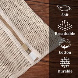 Solidchoice - Set van 4 Premium Katoenen Wasnetten met Rits — thumbnail 2