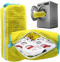 Waszak voor Schoenen, 2 Stuks Duurzame Bescherming voor Wasmachine en Droger, Herbruikbaar Mesh Net met Veilige Rits voor Sneakers, Sportschoenen en Delicate Stoffen — thumbnail 1