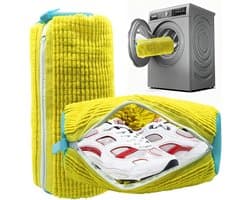 Waszak voor Schoenen, 2 Stuks Duurzame Bescherming voor Wasmachine en Droger, Herbruikbaar Mesh Net met Veilige Rits voor Sneakers, Sportschoenen en Delicate Stoffen