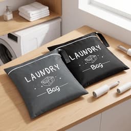 SnelShoppen - Set van 2 waterdichte waszakken 38 x 48 cm, opvouwbare waszak met ritssluiting, ademende polyester tas voor fitness, luiers, reizen, kam — thumbnail 5