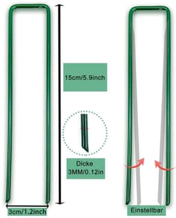 Omgoods - Set van 50 U-vormige Grondankers voor Tuin en Tent — thumbnail 3